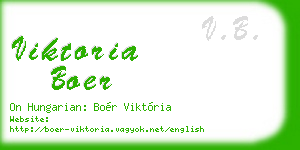 viktoria boer business card